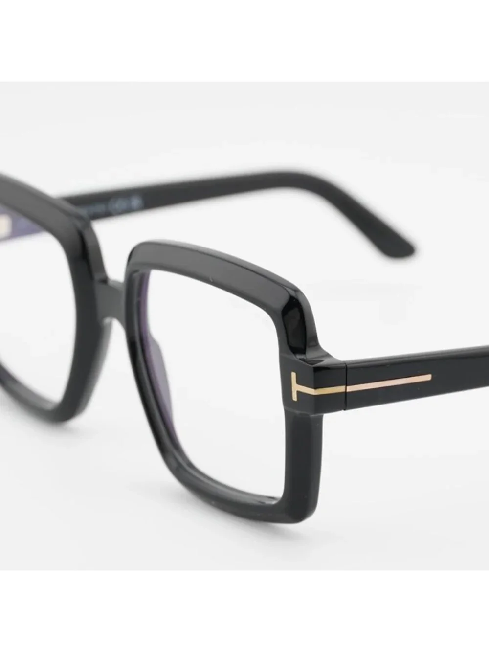 Tom Ford FT5913-B 001 Eyeglasses Shiny Black 53mm Square Frame
